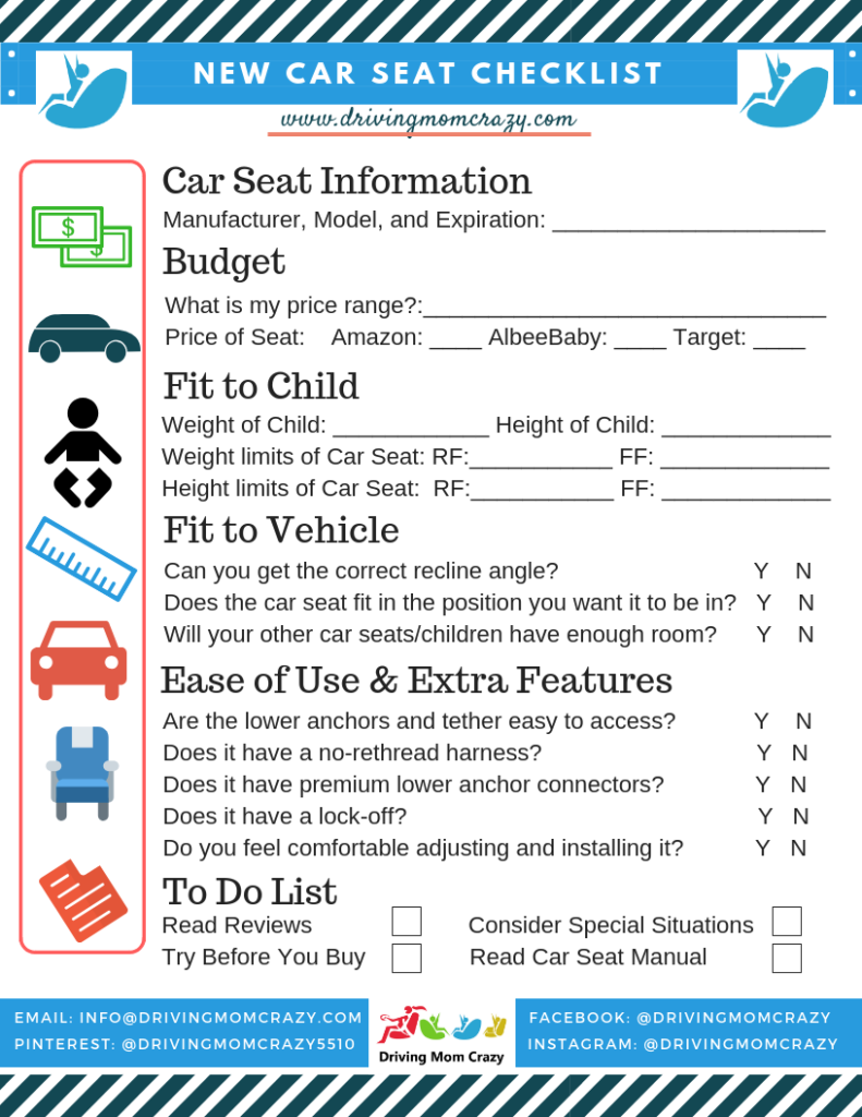 New car seat checklist