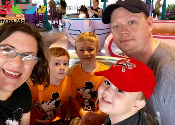 riding the teacups at disney world with kids