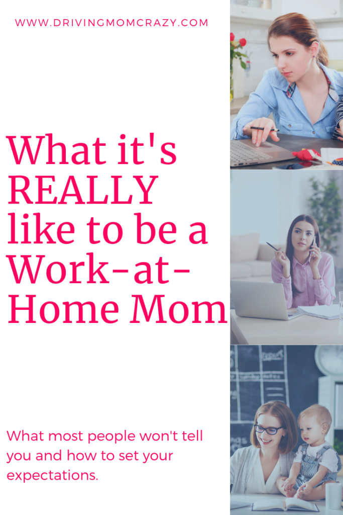 Work-at-home mom pinterest graphic