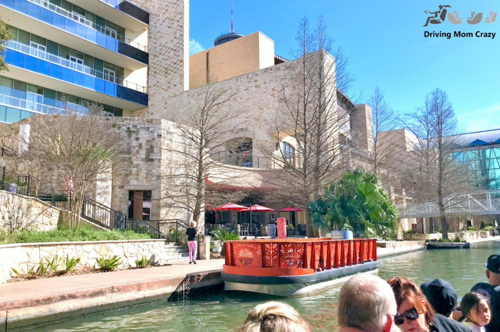 buildings seen from the boat ride on San Antonio riverwalk for the go rio river cruises riverboat tour