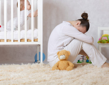 mother with post-partum depression