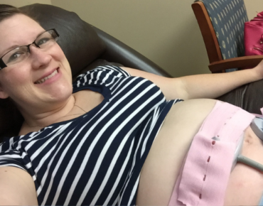 pregnant woman taking non-stress test while having depression during pregnancy