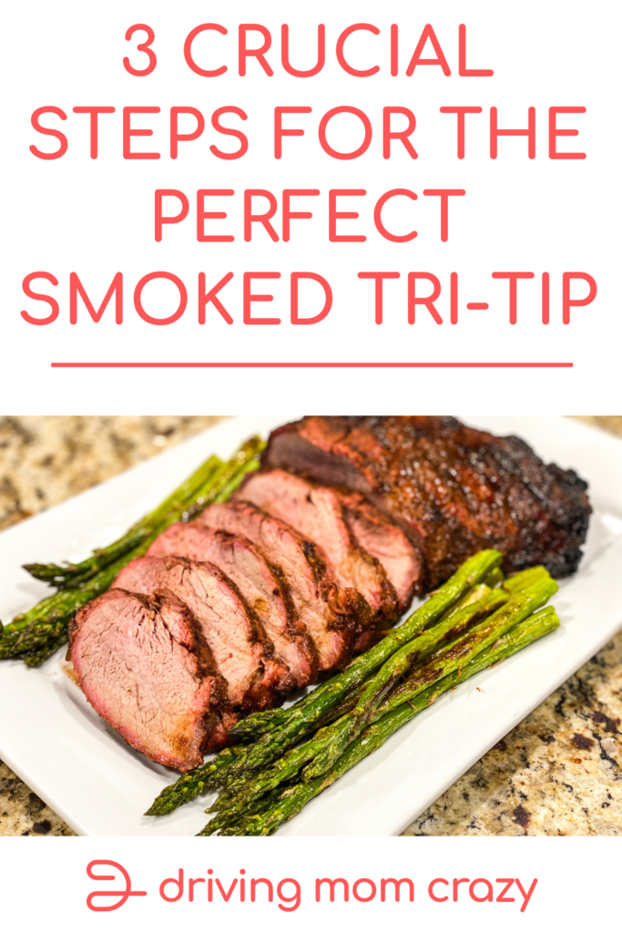 pinterest pin for smoked tri-tip