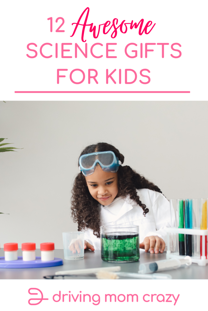 Girl playing with chemistry set- awesome science gifts for kids
