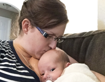mom holding newborn