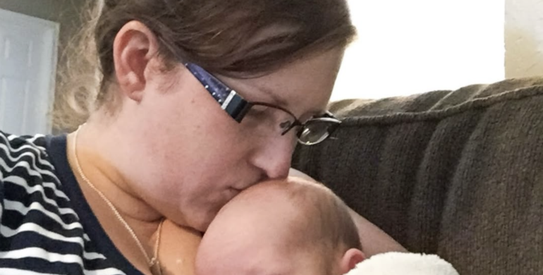 mom holding newborn